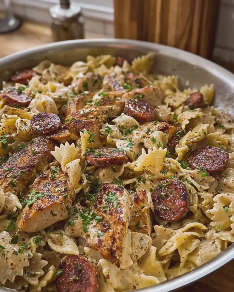 Creamy Cajun Chicken and Smoked Sausage Pasta