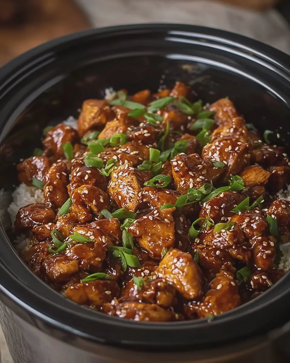 Crockpot Bourbon Chicken