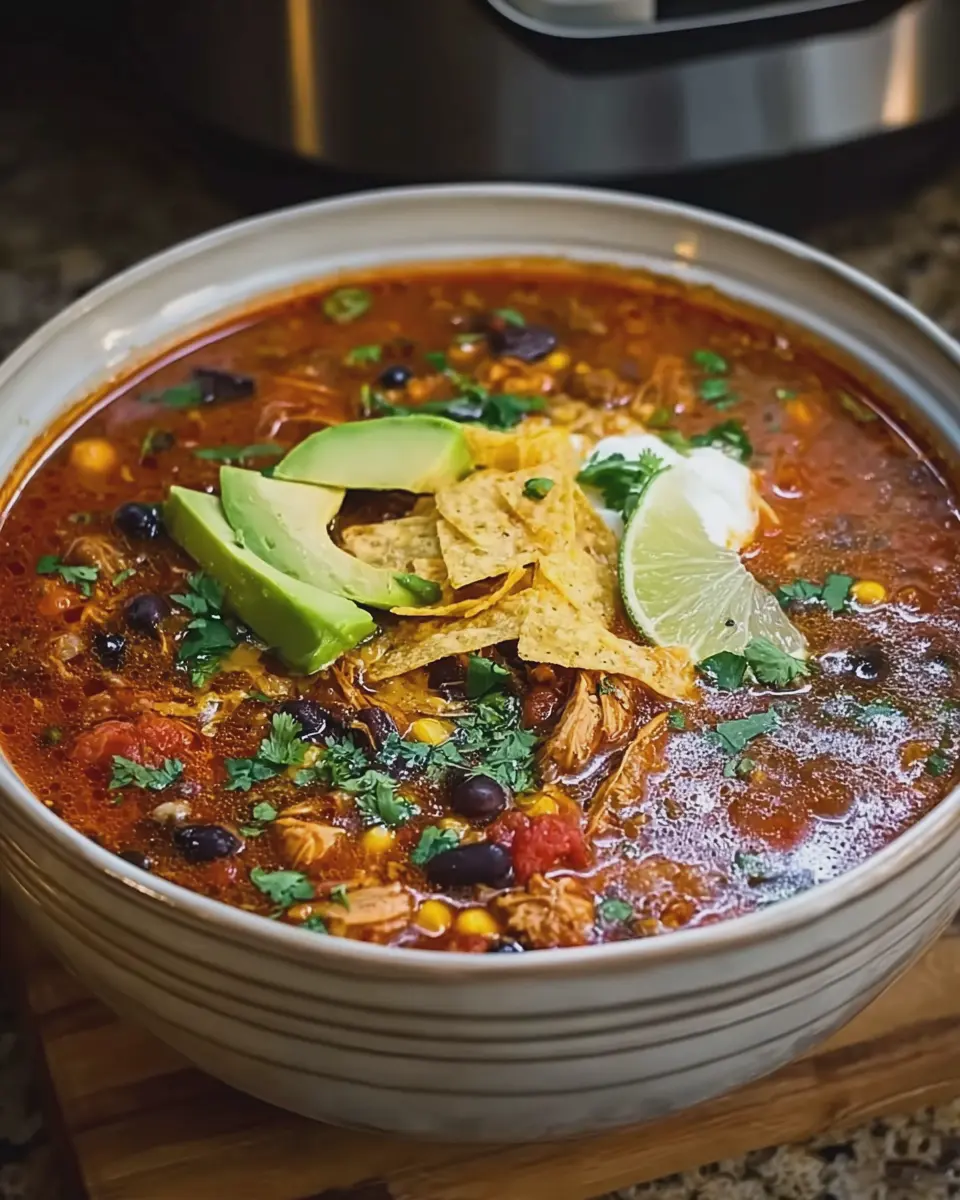Slow Cooker Chicken Taco Soup
