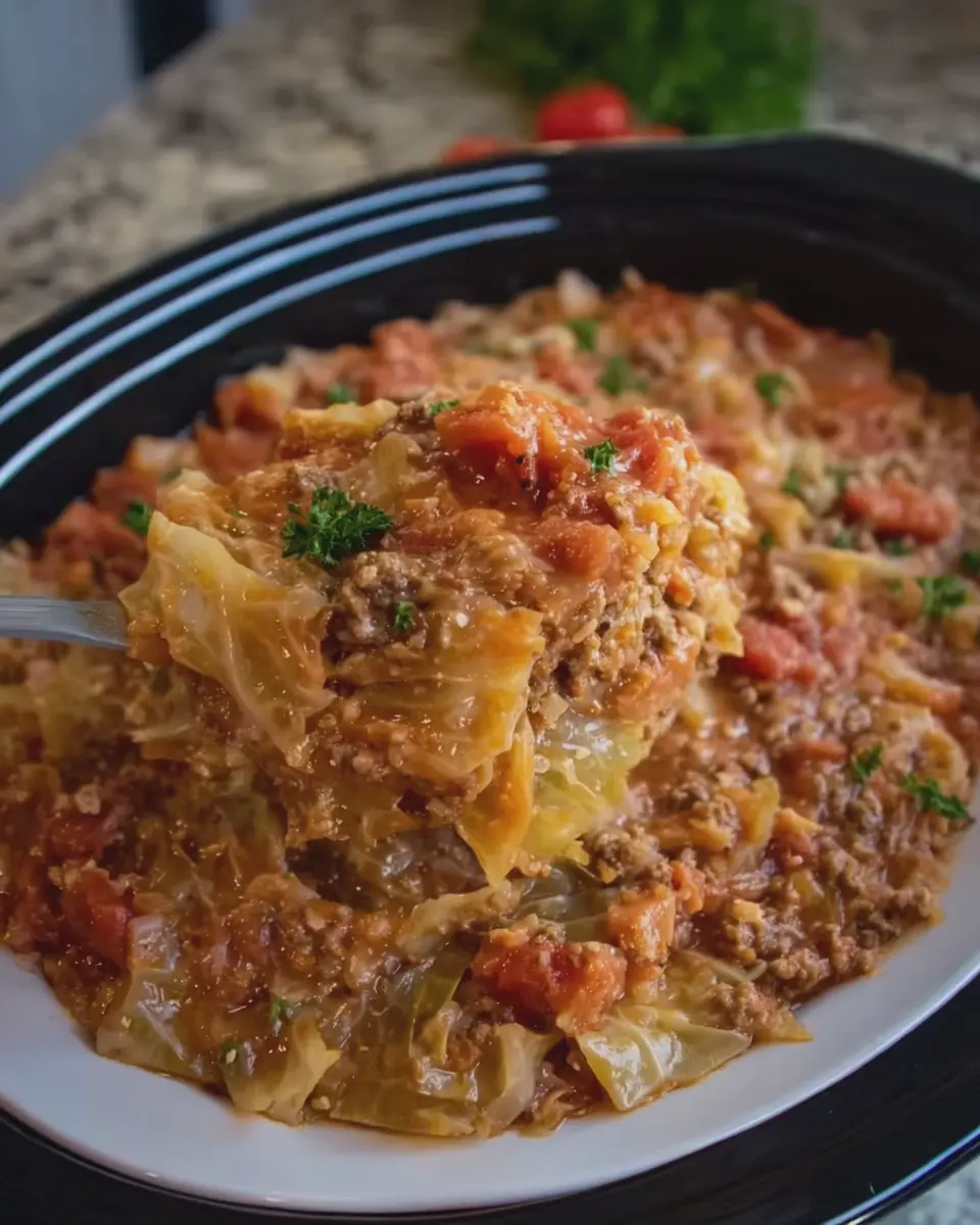 CROCKPOT CABBAGE ROLL CASSEROLE