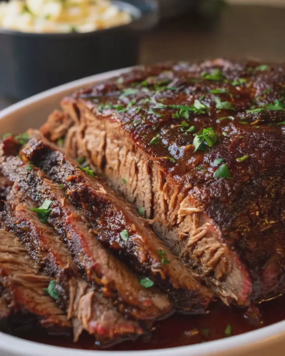 Tender BBQ Brisket Crockpot