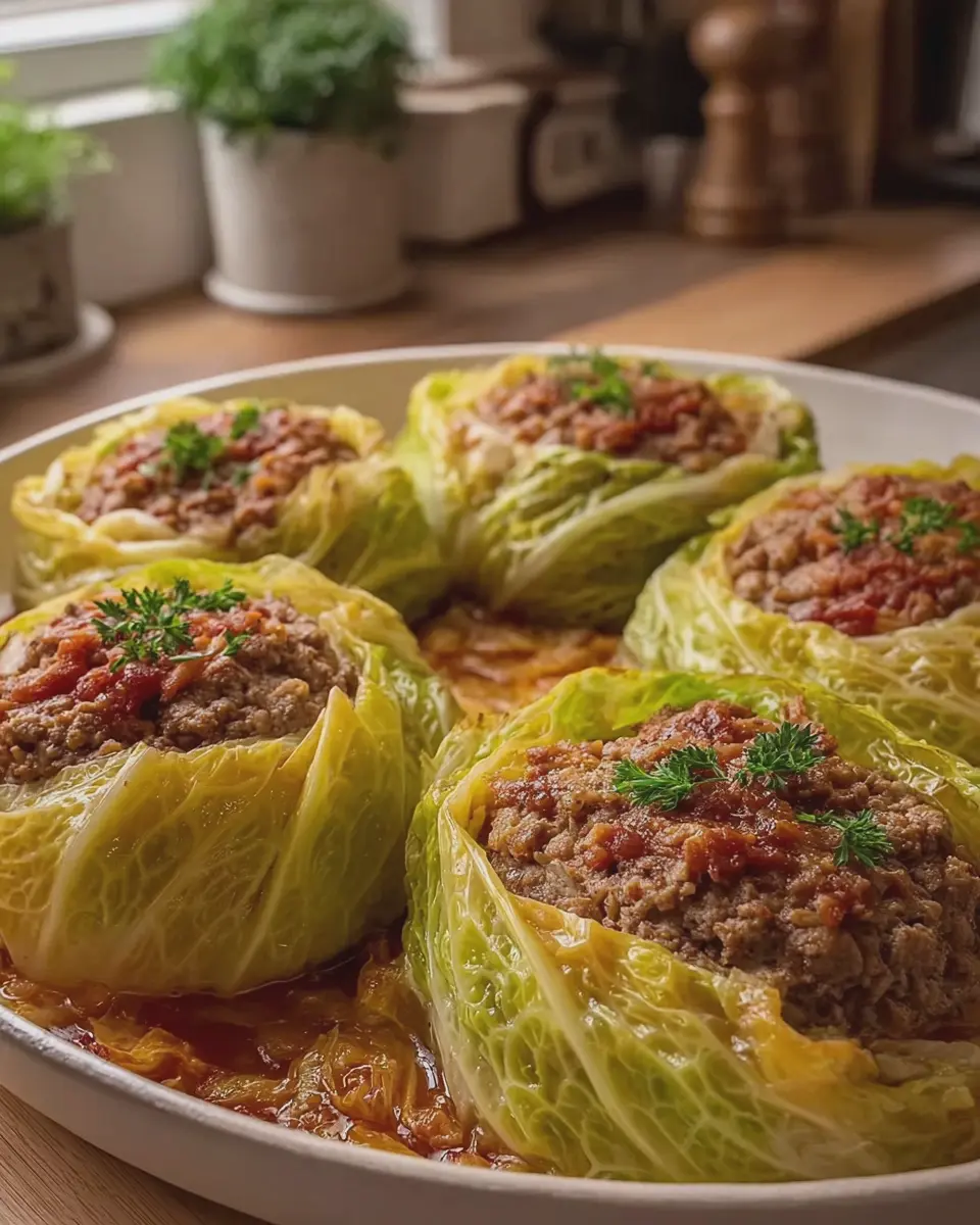 Beef Stuffed Cabbage Rings