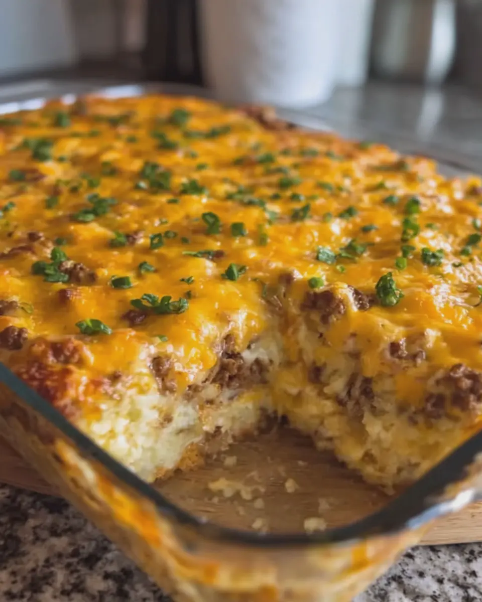 Cheesy Ground Beef and Potato Casserole