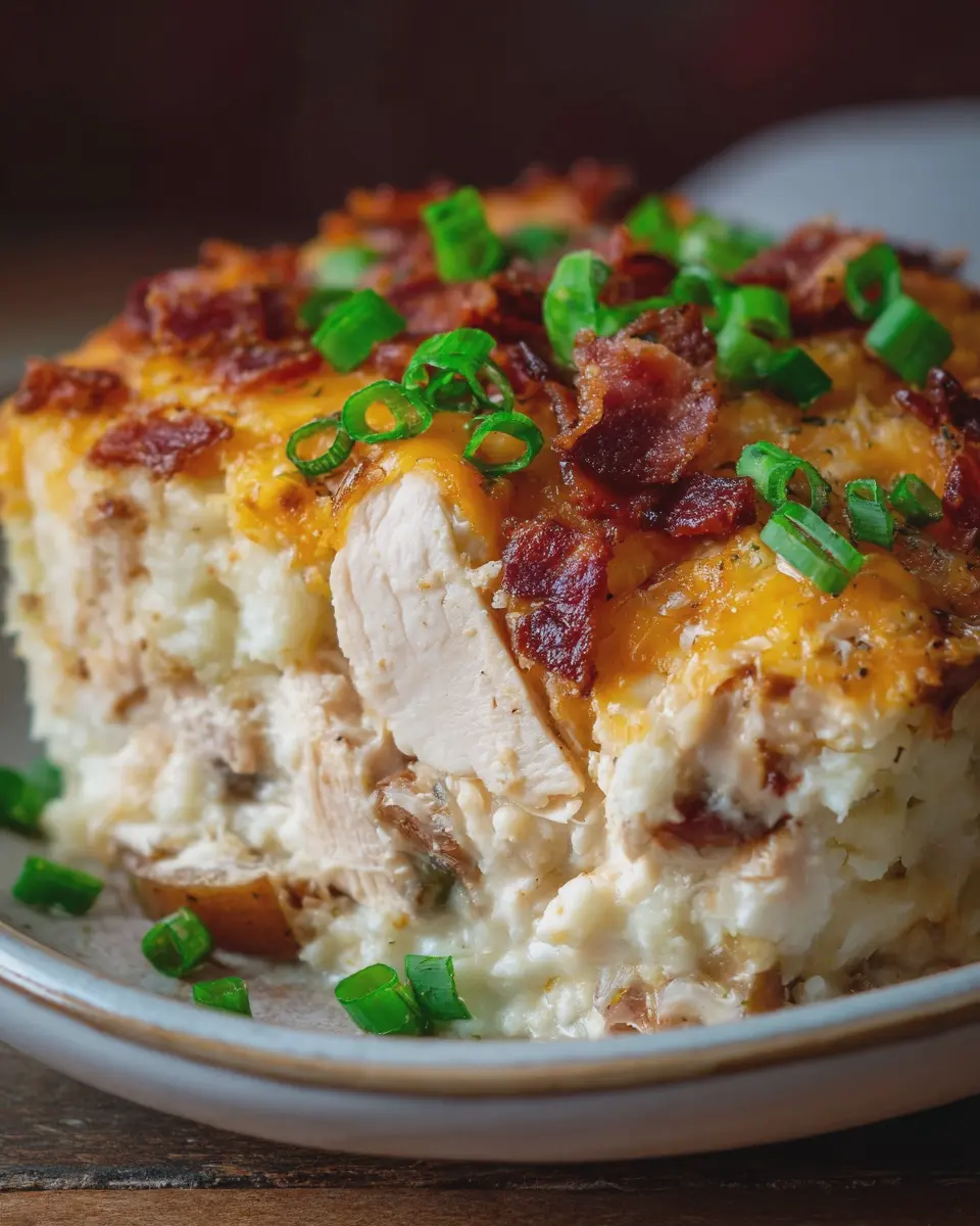 Loaded Baked Chicken Potato Casserole