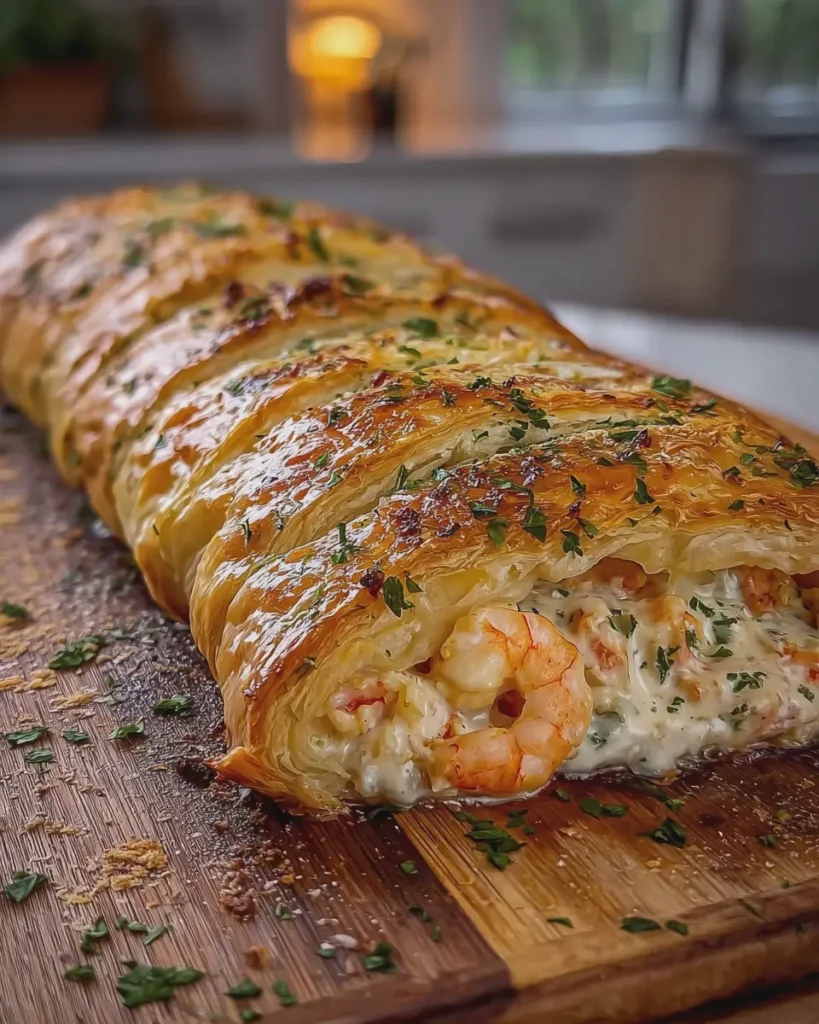 Irresistible Creamy Shrimp and Crab Puff Pastry Braid