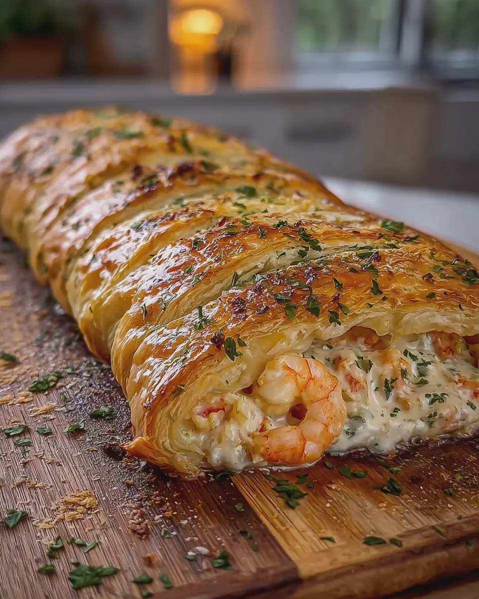 Irresistible Creamy Shrimp and Crab Puff Pastry Braid