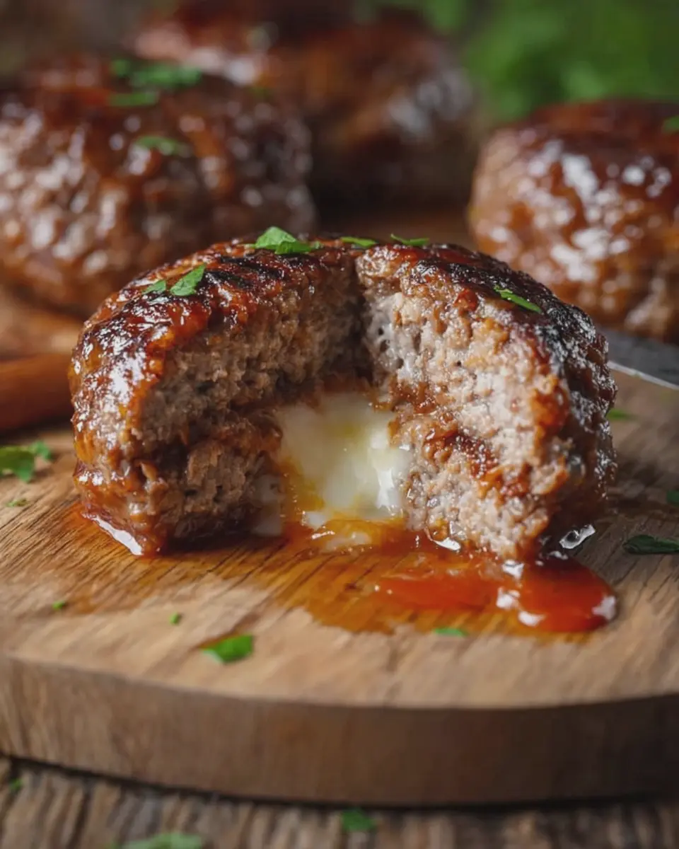 Garlic Butter Stuffed Ground Beef Patties