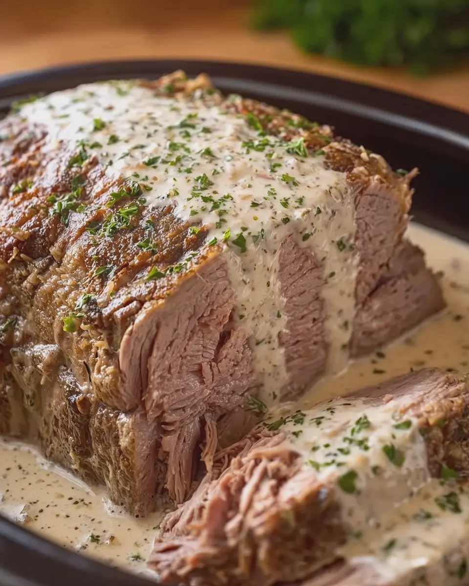 Slow Cooker Creamy Butter Ranch Beef Loin