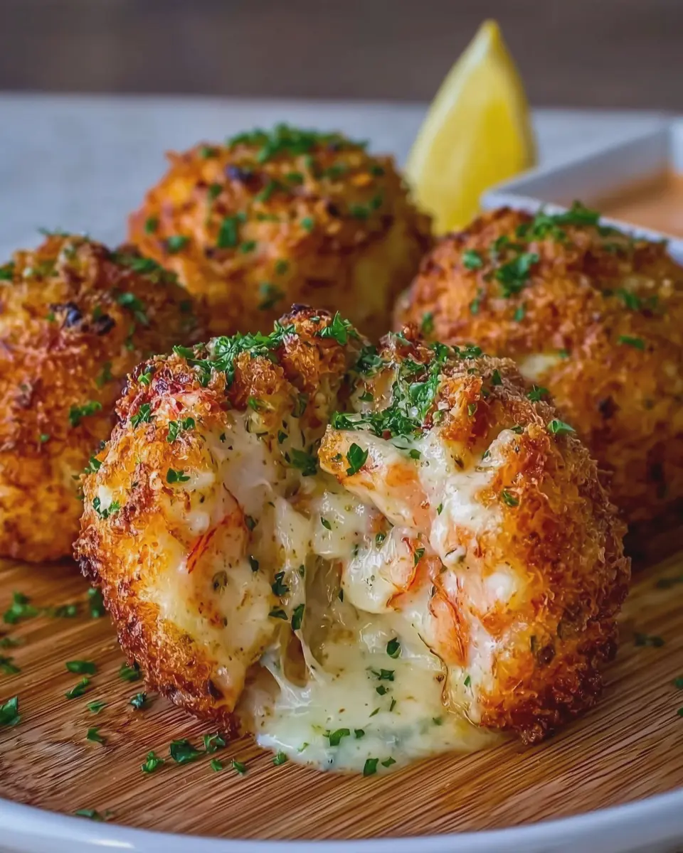 Cheesy Garlic Butter Crab and Shrimp Bombs