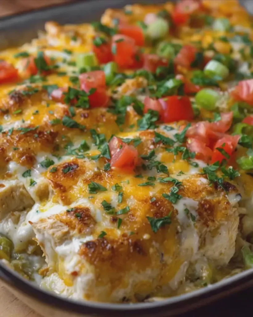 Famous Creamy Cheesy Chicken Burrito Bake