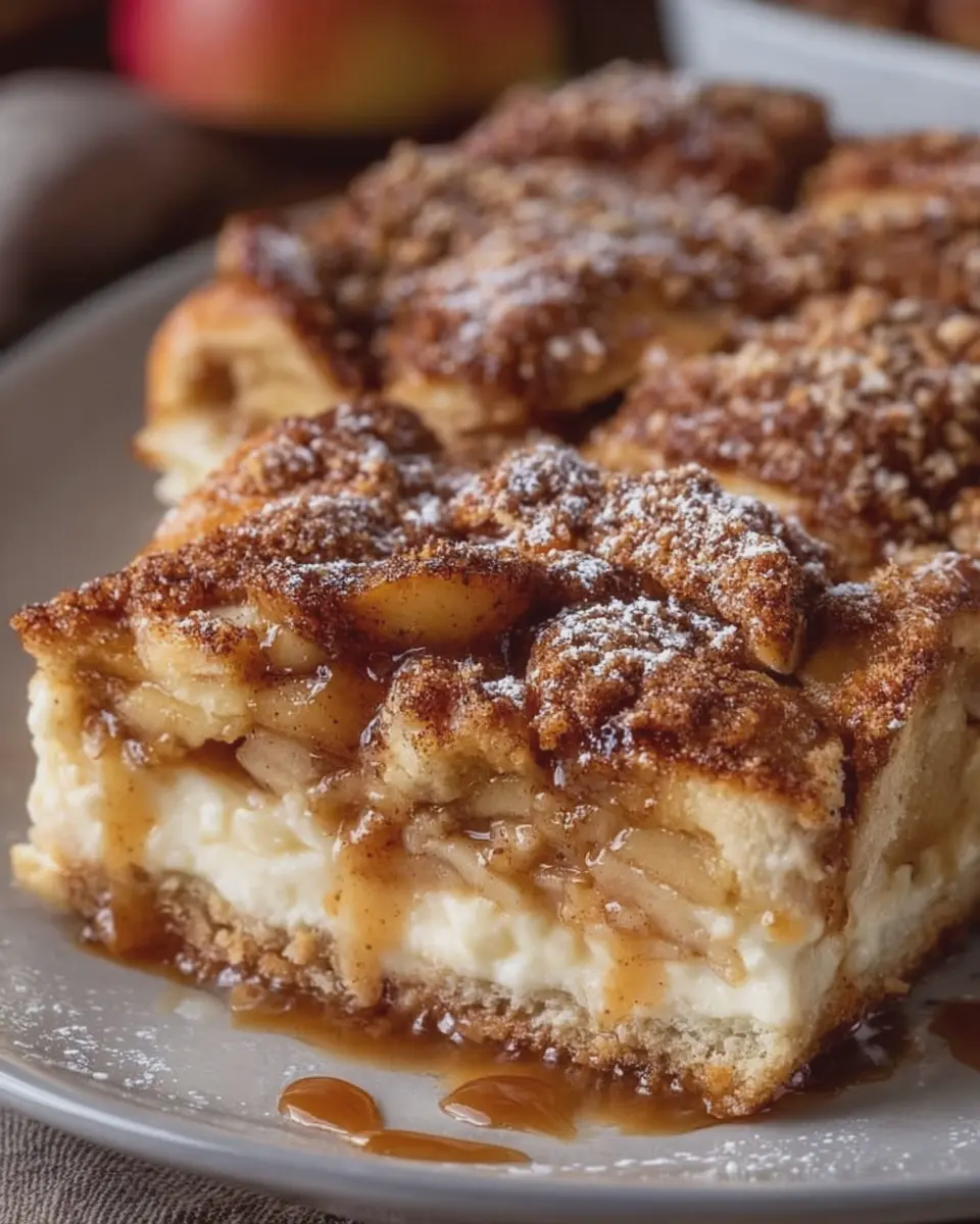 Apple Cinnamon Cream Cheese Crescent Bake