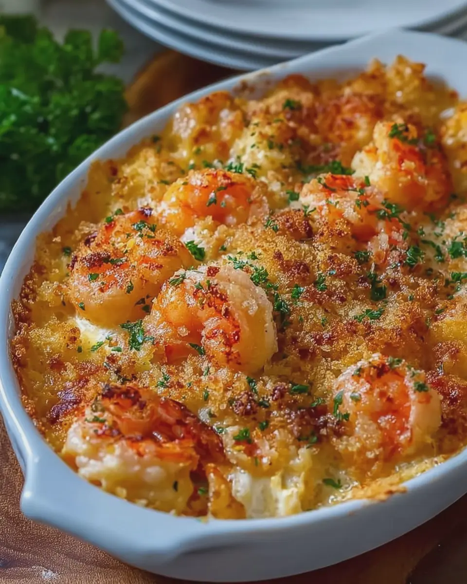 Creamy Crab and Shrimp Au Gratin with Golden Breadcrumb Topping