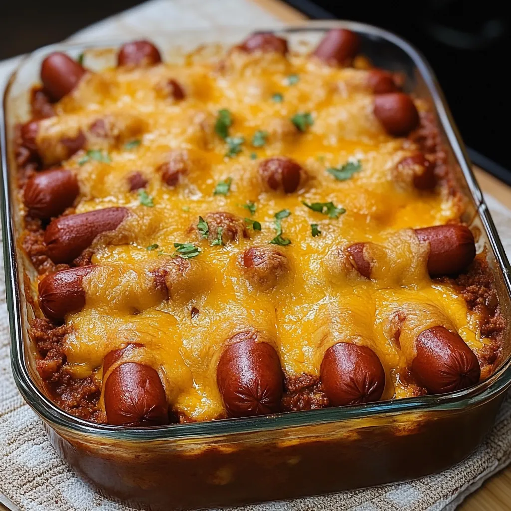 Hot Dog and Chili Bake