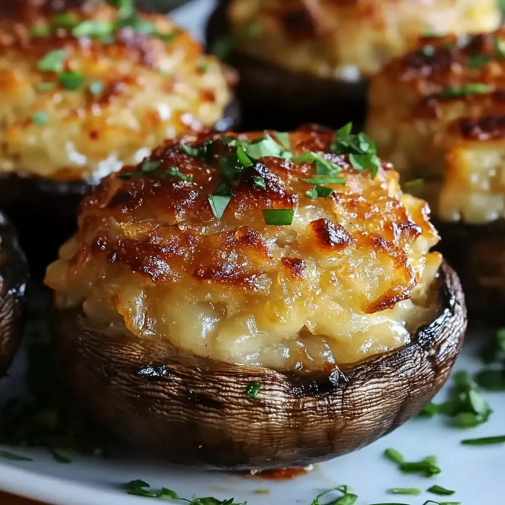 Crab and Cheese Mushrooms