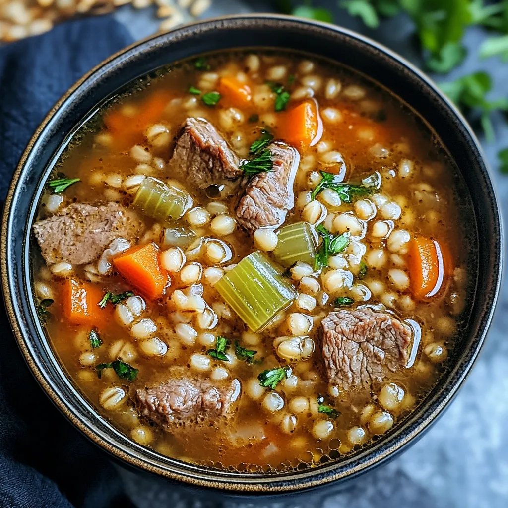 Classic barley soup