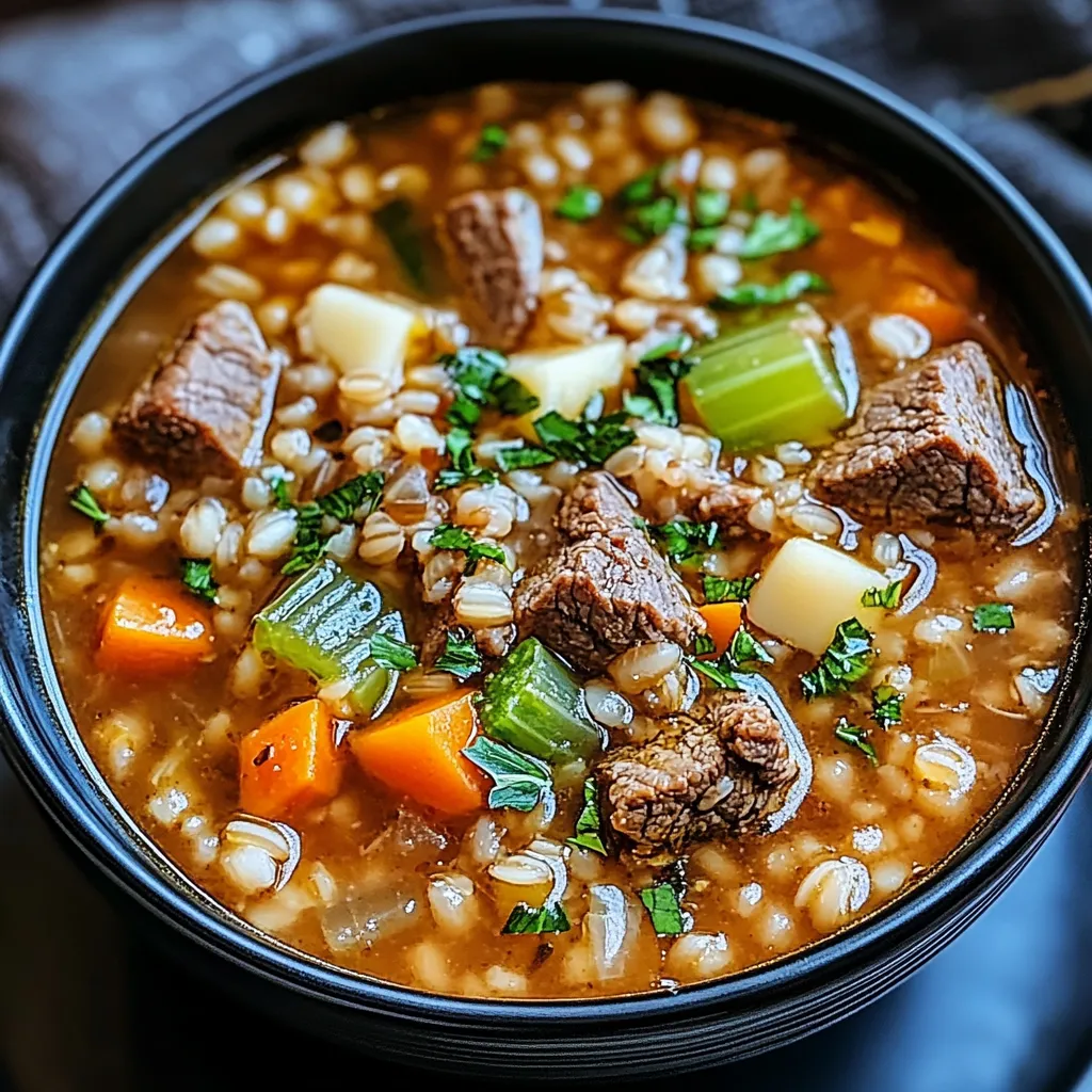 Barley beef stew