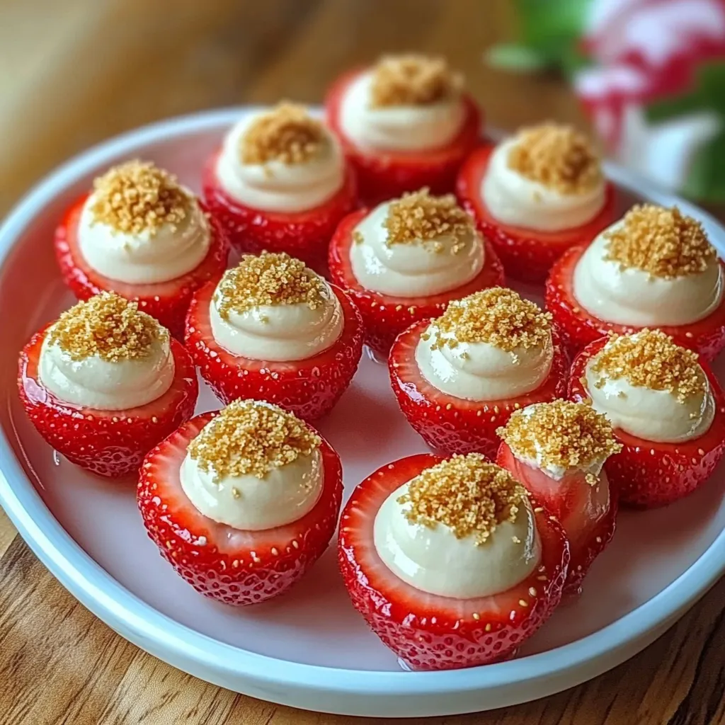 Cheesecake stuffed strawberries
