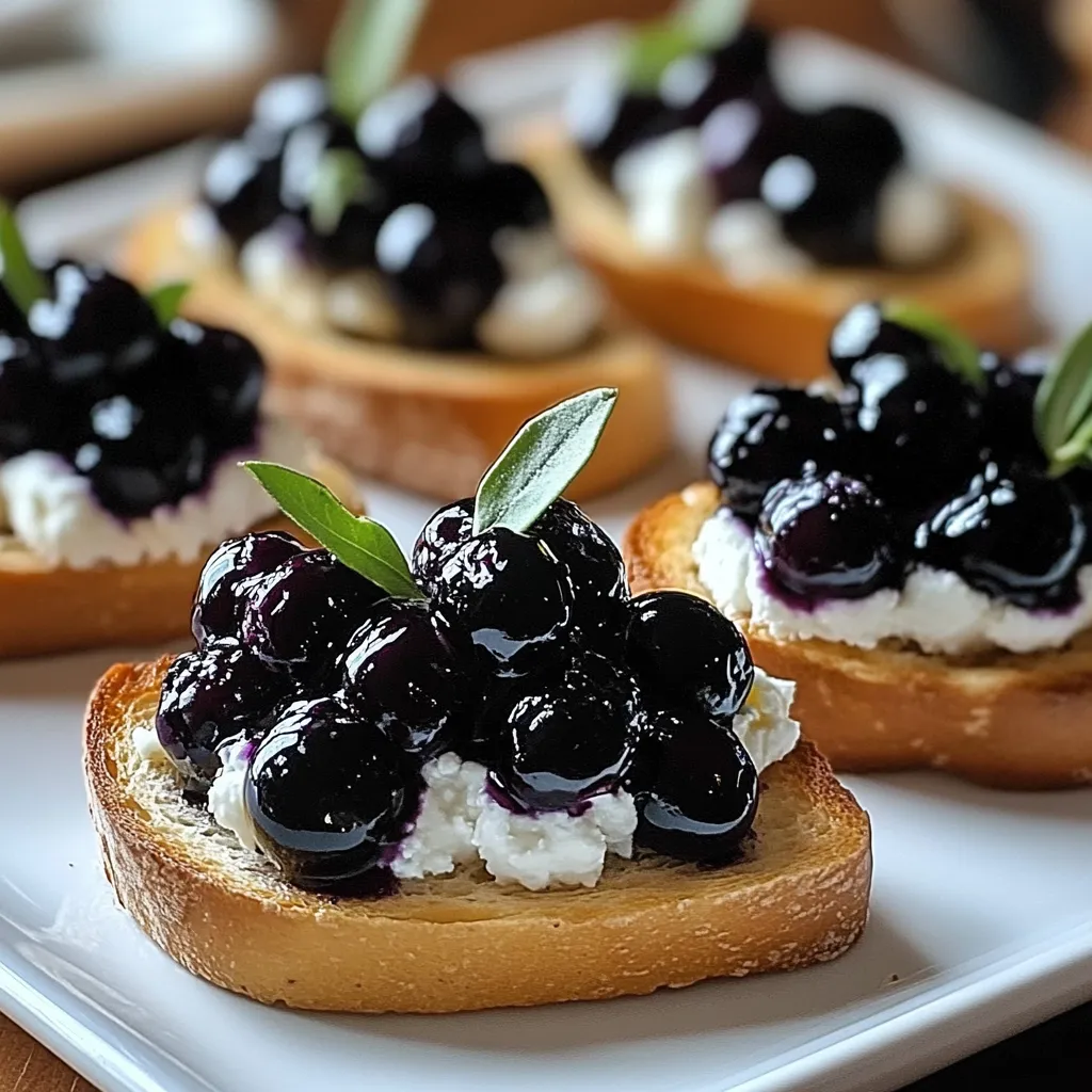 Blueberry goat cheese appetizers
