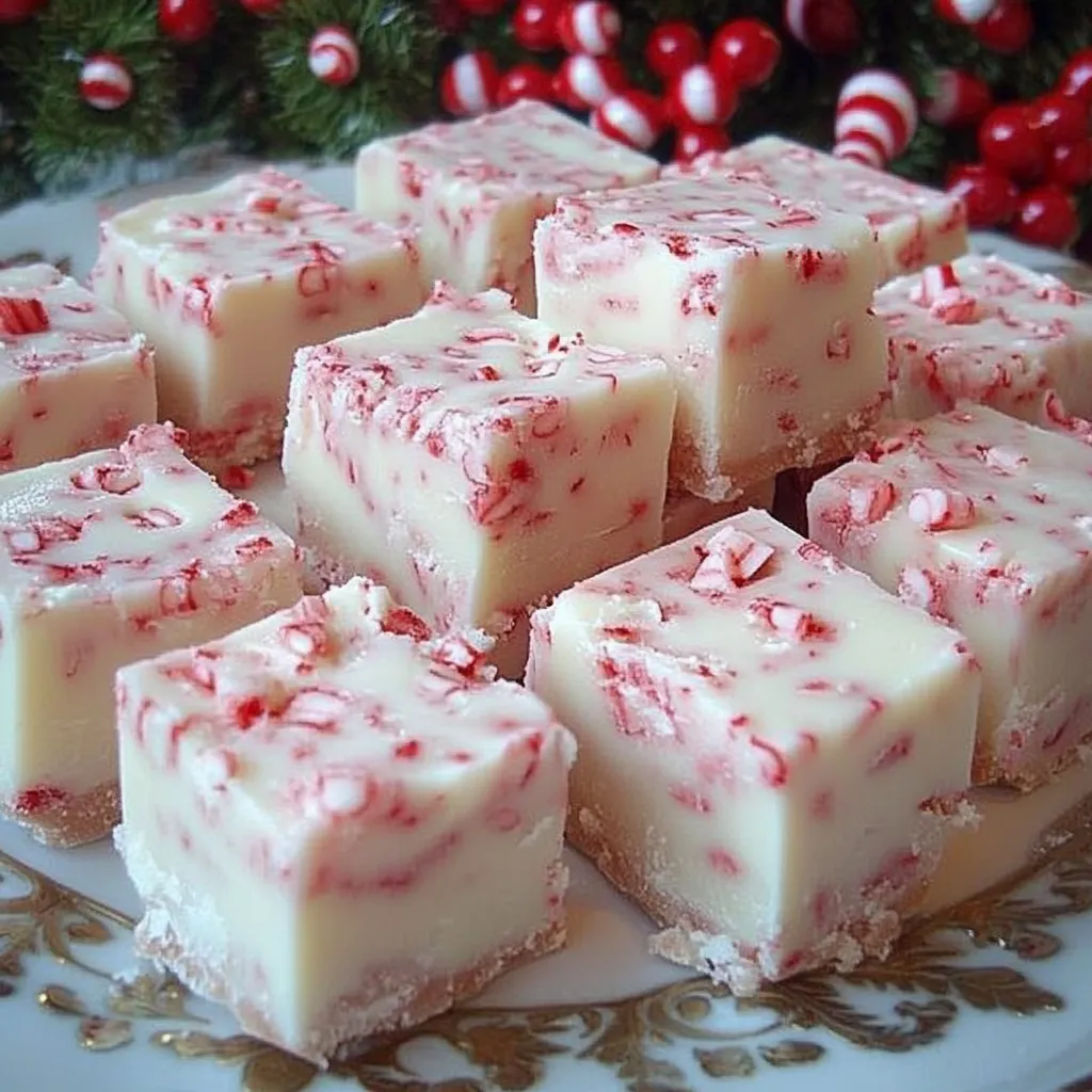 Minty white chocolate fudge