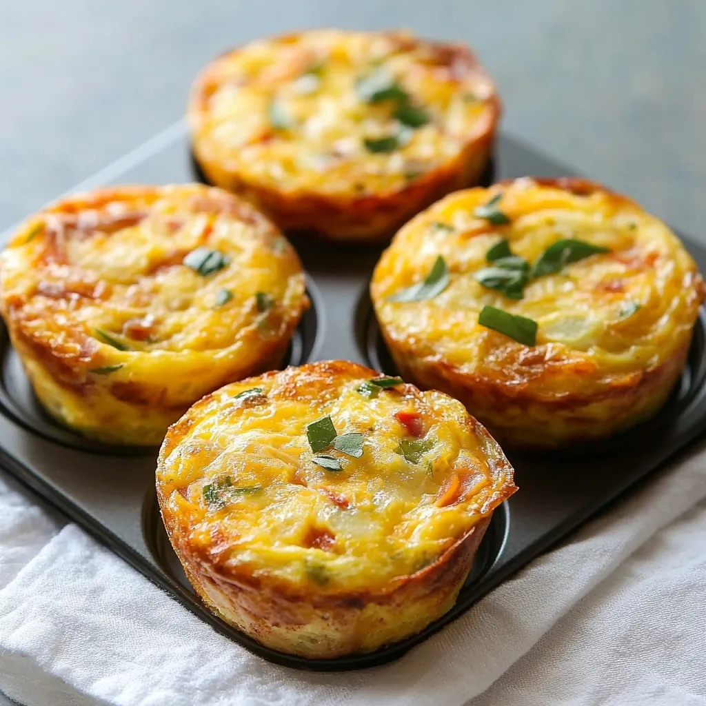 Egg muffins with potatoes and cheddar