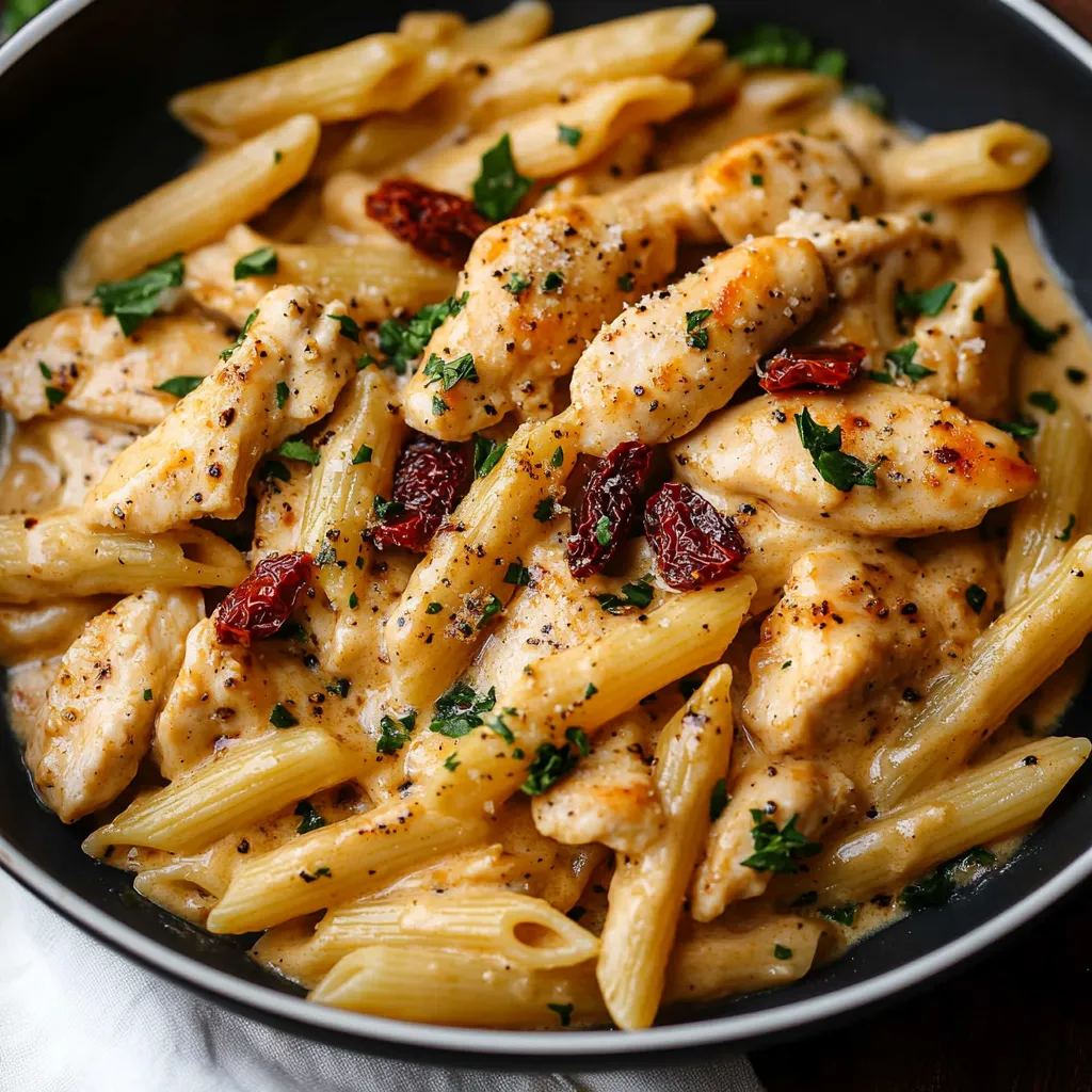 Romantic chicken pasta dish