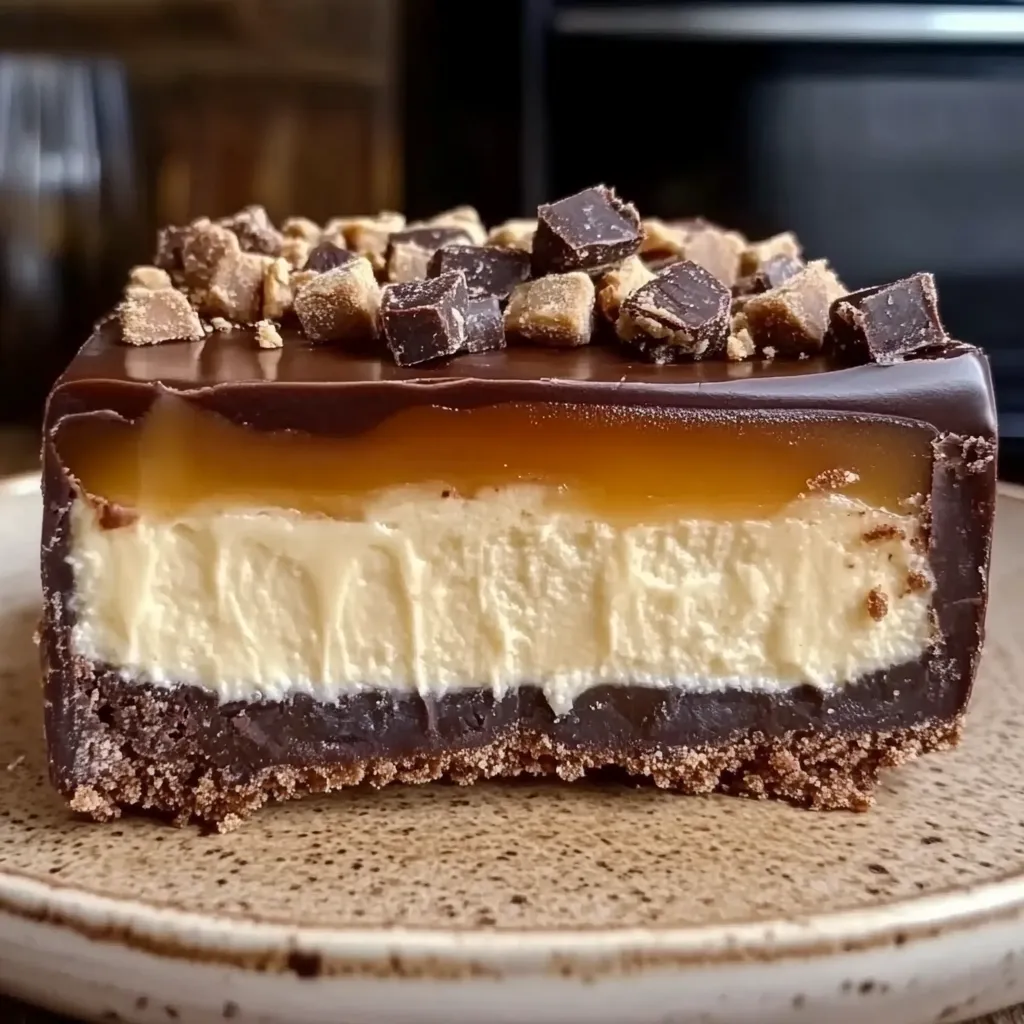 Homemade No-Bake Twix Cheesecake