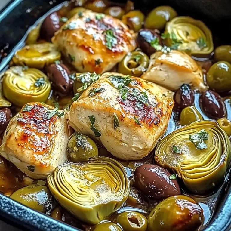 Mediterranean Lemon Chicken with Artichokes & Olives