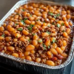 Ground beef and baked beans casserole