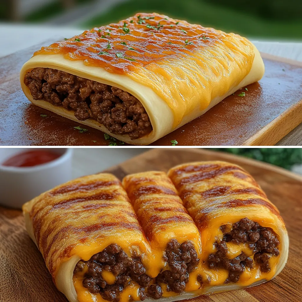 Cheeseburger roll-ups recipe