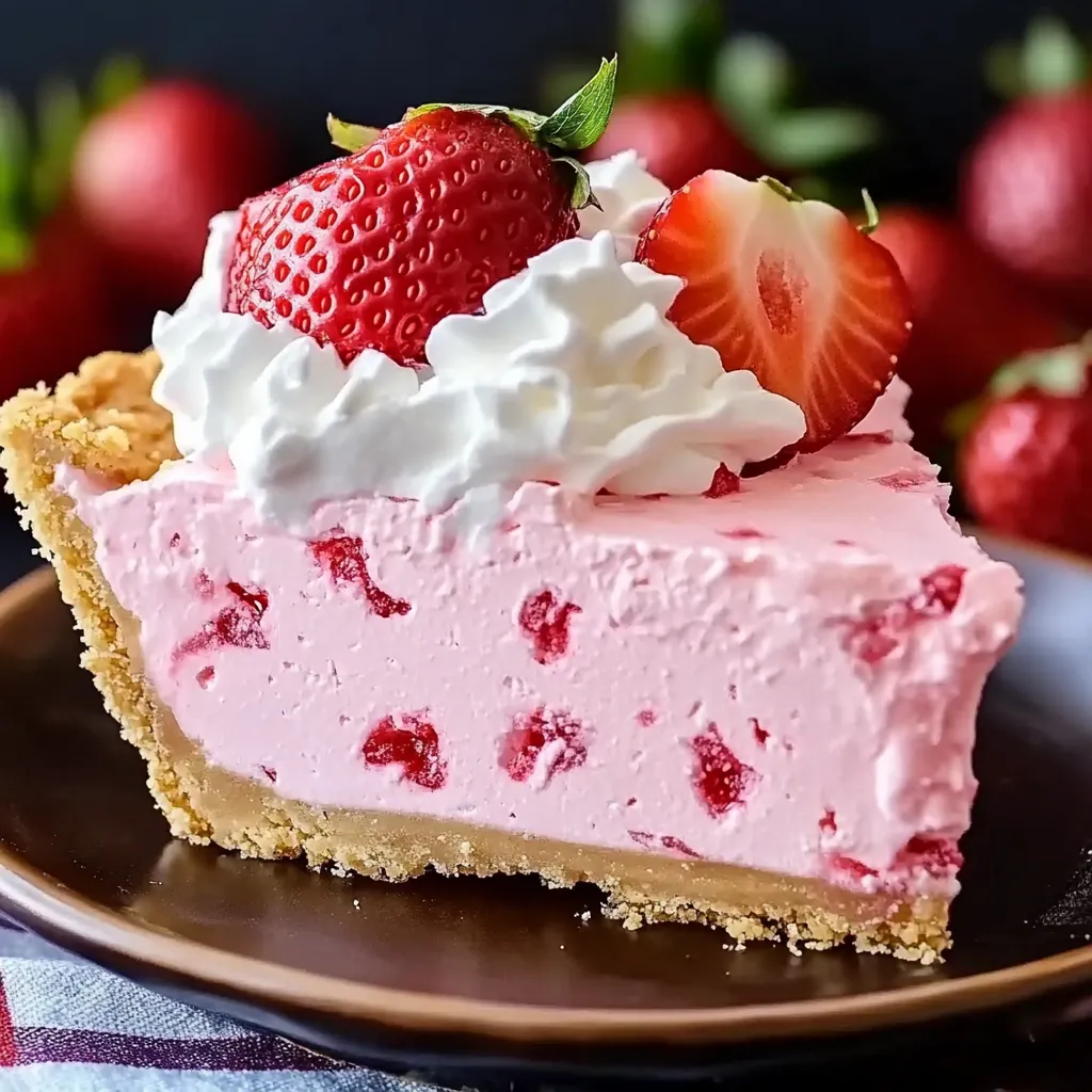 Creamy strawberry pie