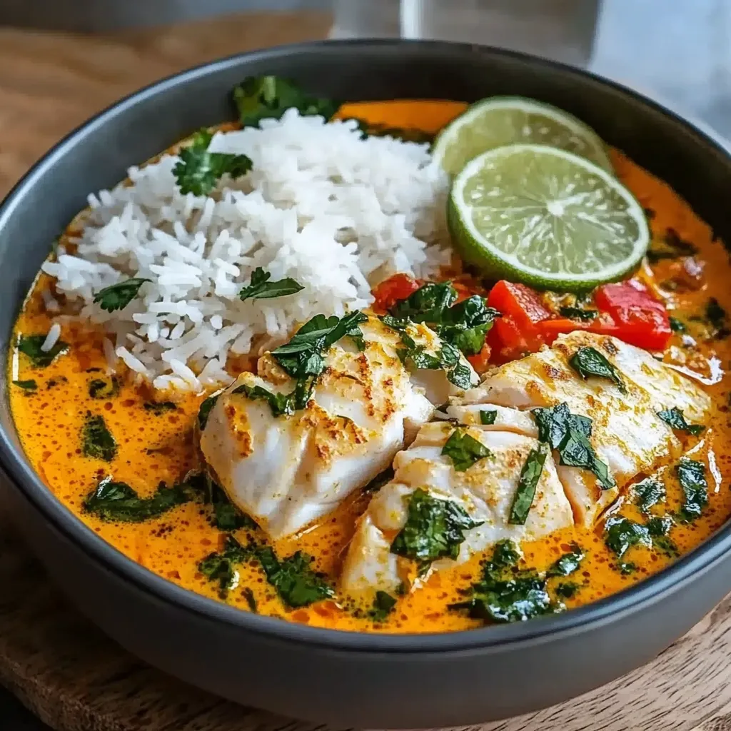 Thai coconut fish curry
