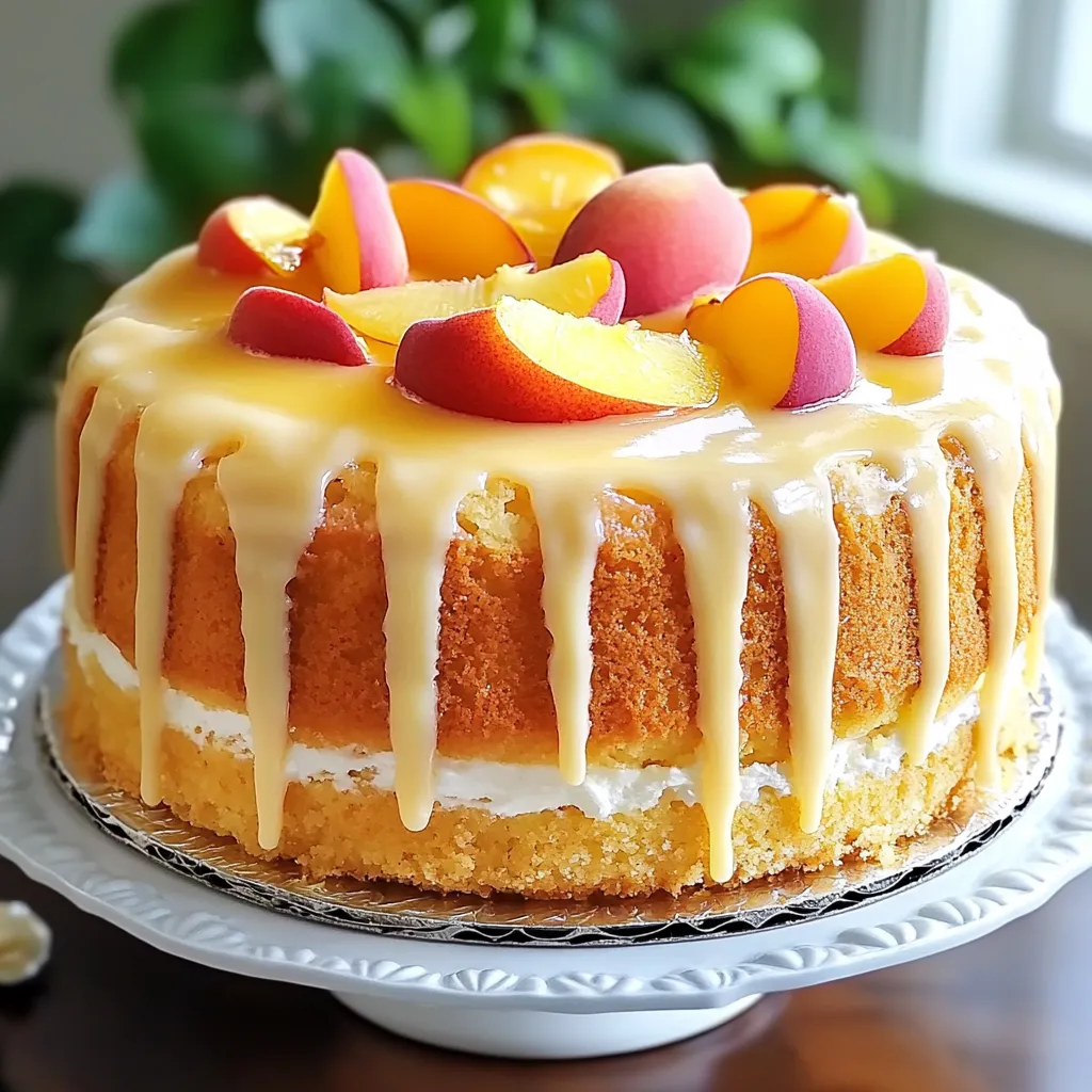 Buttermilk peach cake