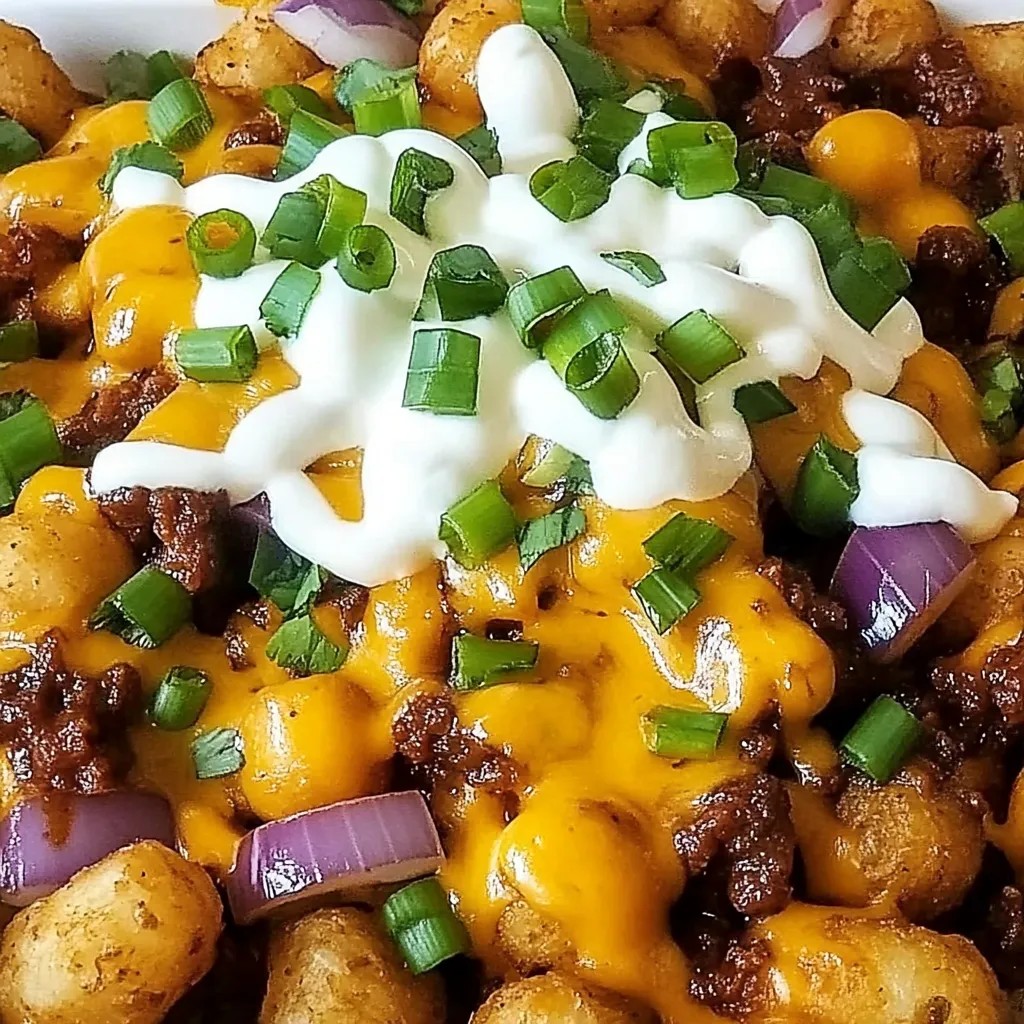 Loaded Cowboy BBQ Tater Tot Nachos