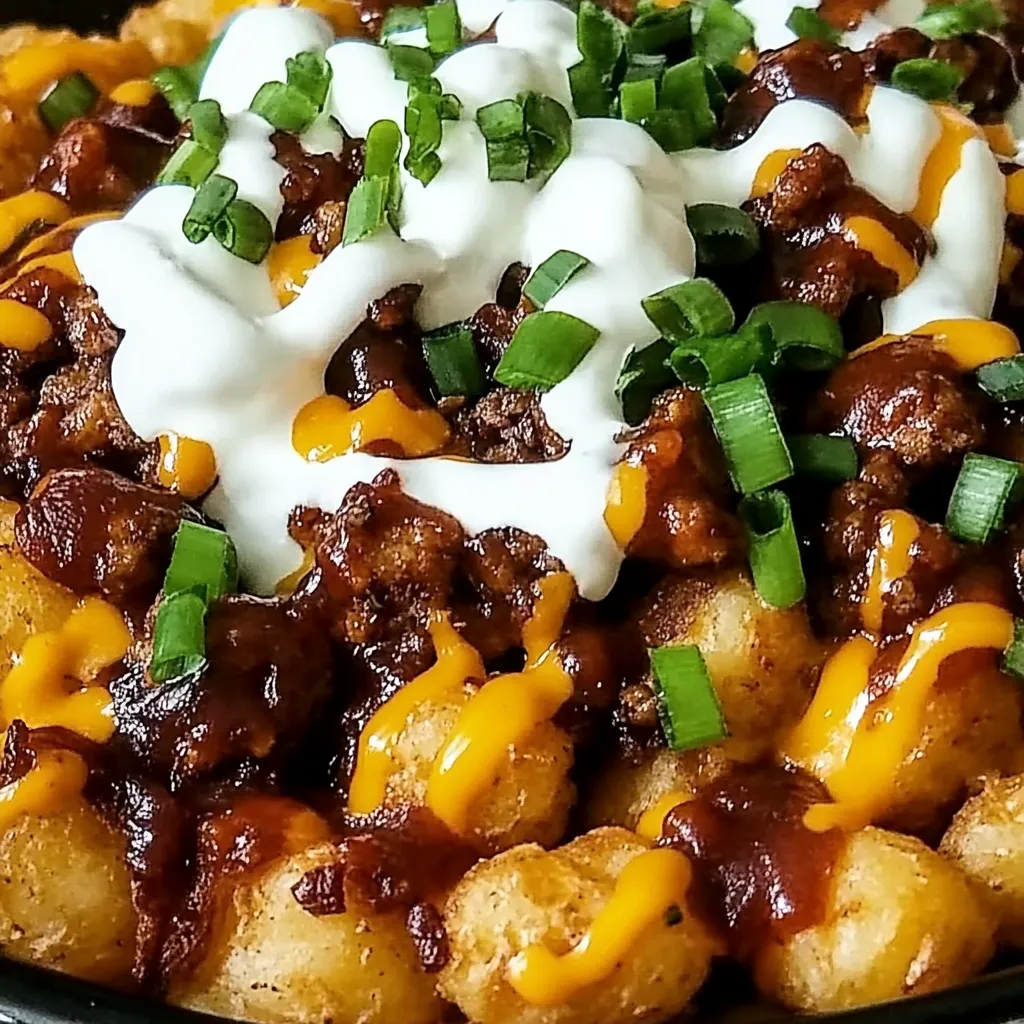 Loaded Cowboy BBQ Tater Tot Nachos