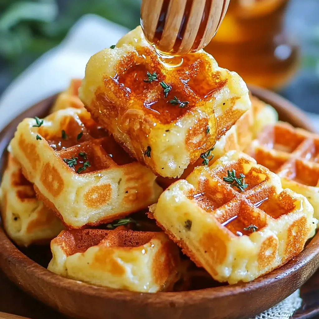 savory waffle bites