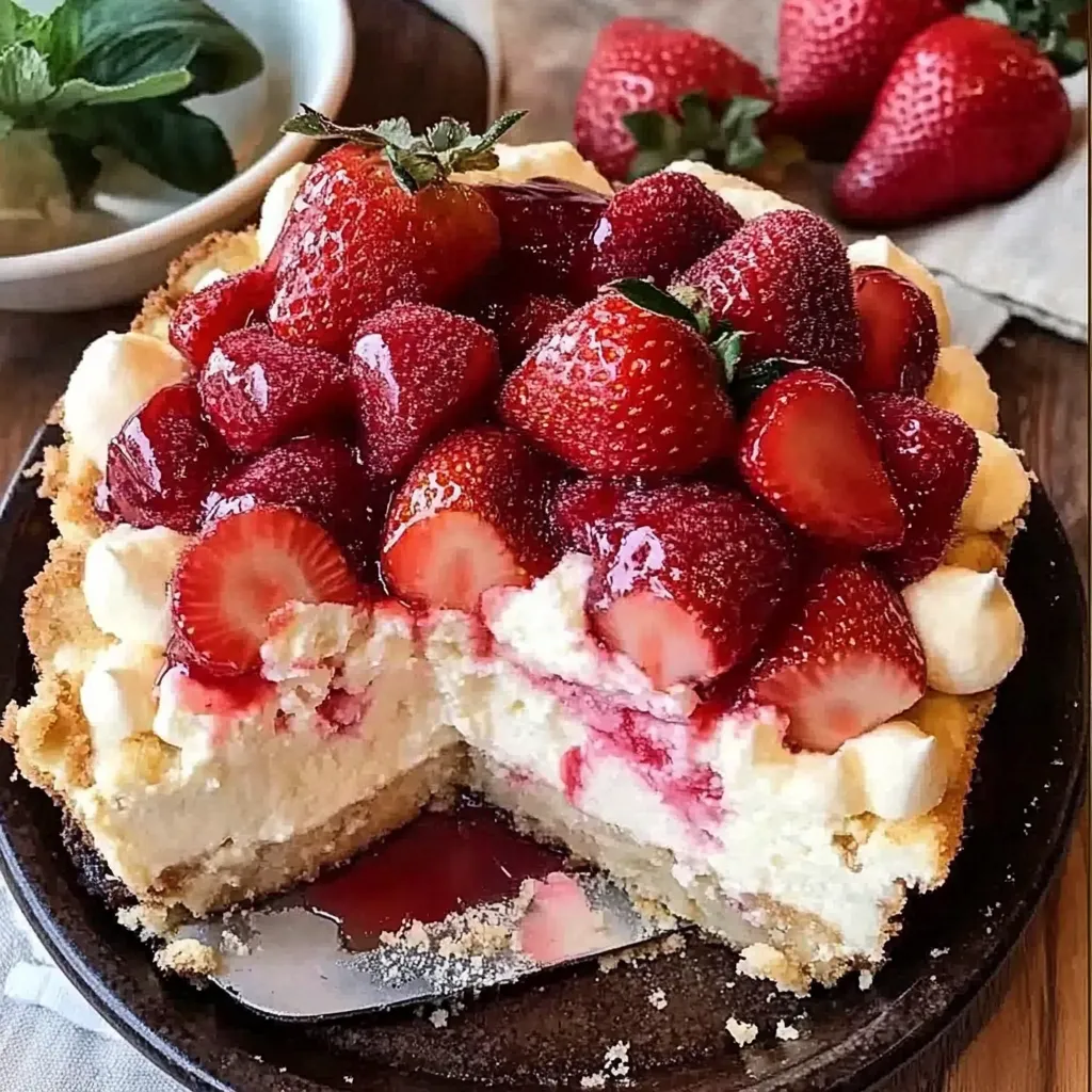 dump cake with strawberries