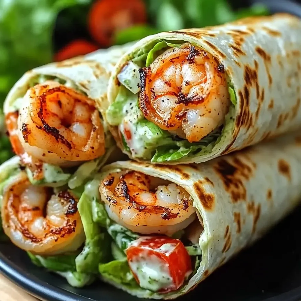 Grilled Shrimp Caesar Wraps