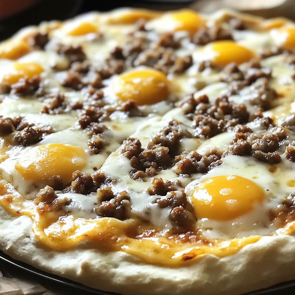 Biscuits and Beef Sausage Gravy Breakfast Pizza