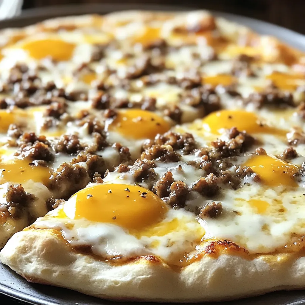Biscuits and Beef Sausage Gravy Breakfast Pizza