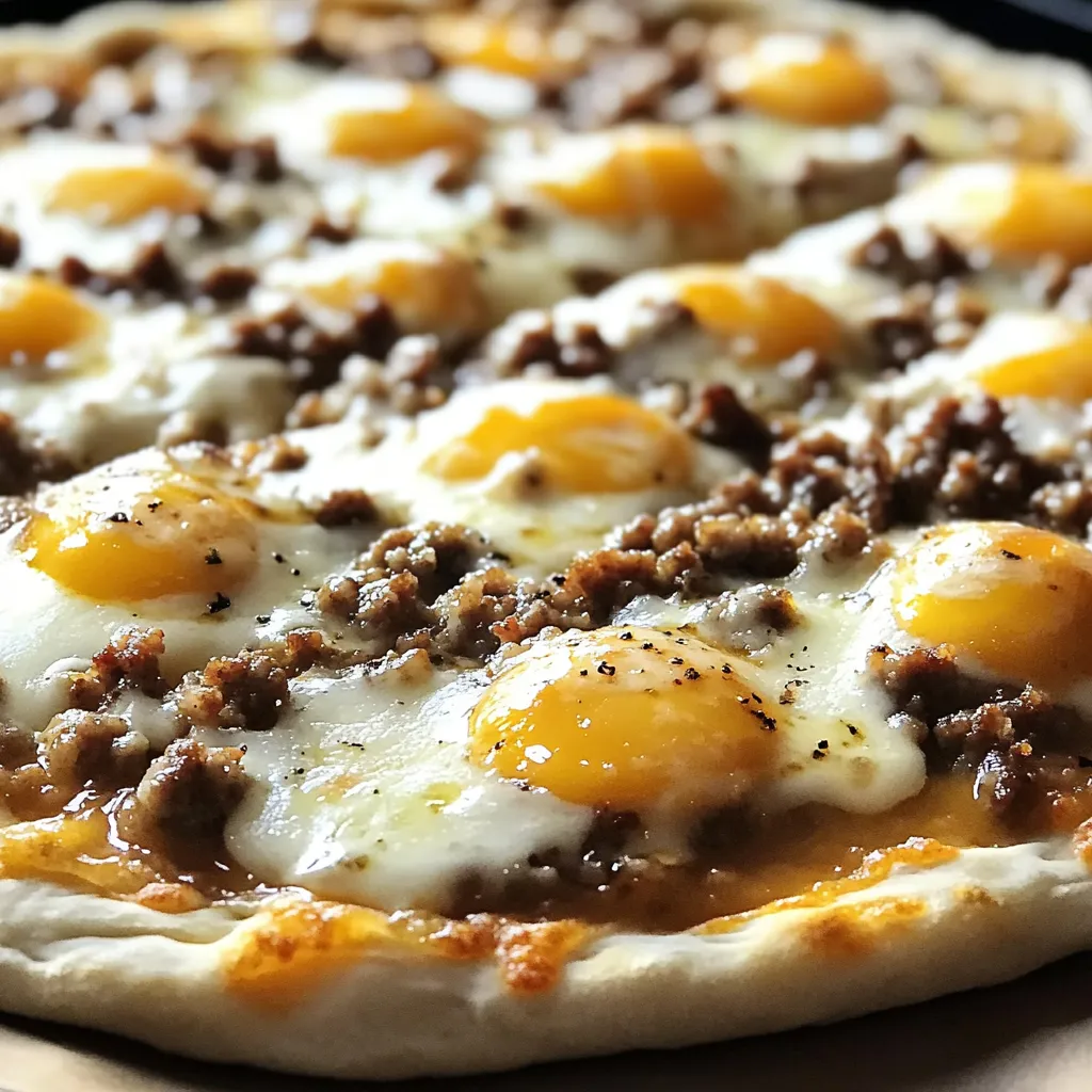 Biscuits and Beef Sausage Gravy Breakfast Pizza