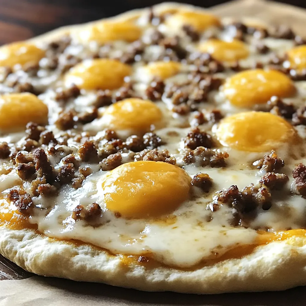 Biscuits and Beef Sausage Gravy Breakfast Pizza