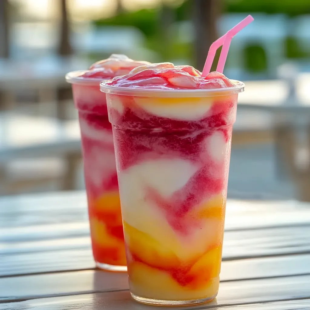 Strawberry piña colada mocktail