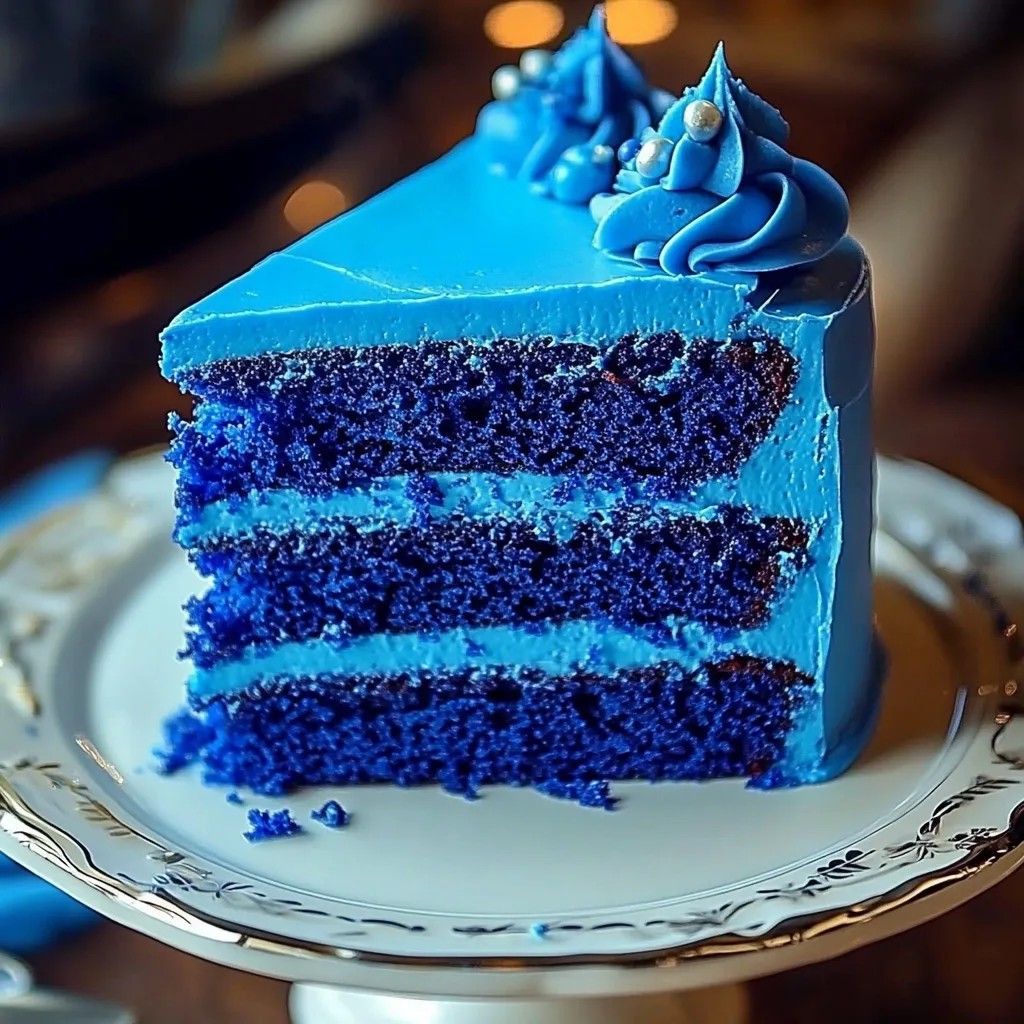 blue colored cake