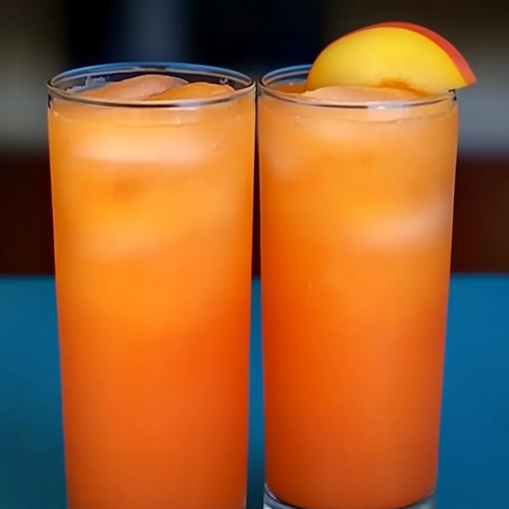 peach lemonade mocktail