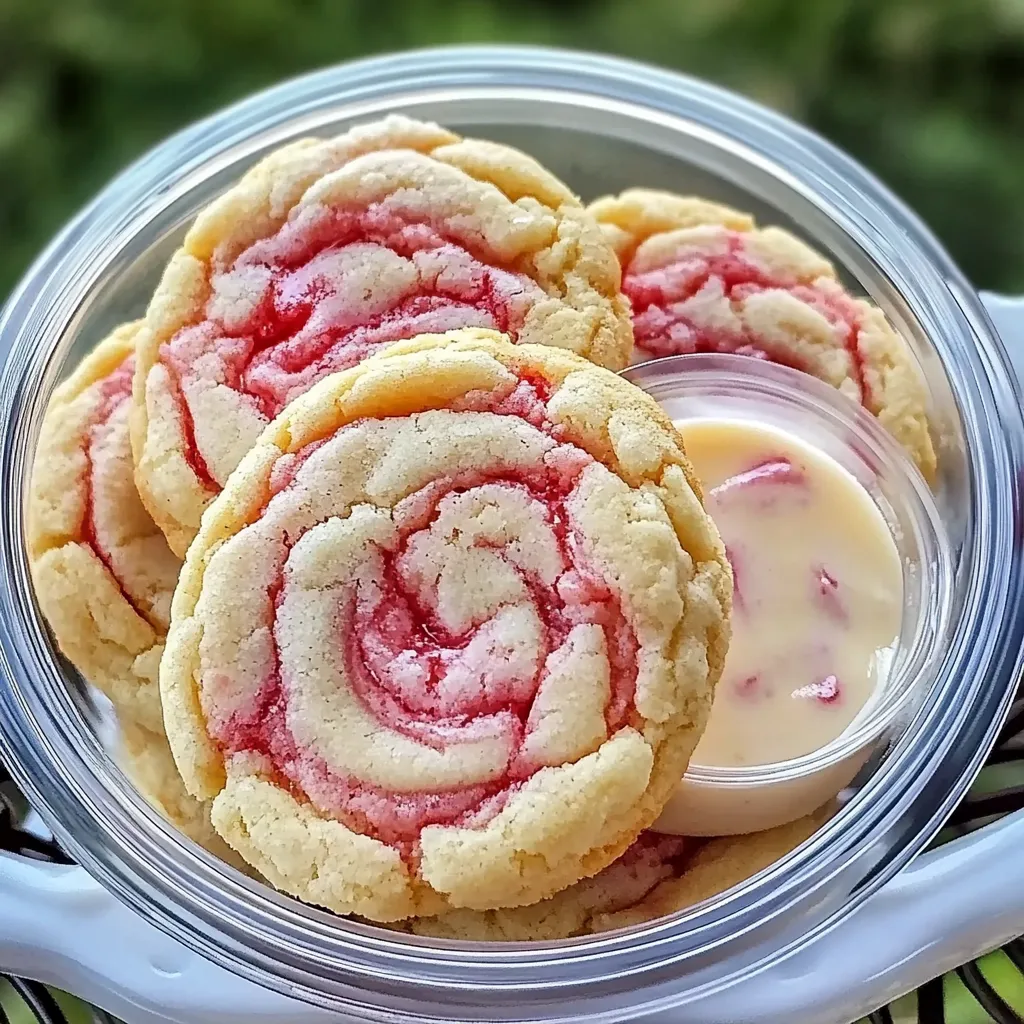 Strawberry Banana Pudding Cookies with Cheesecake Dip