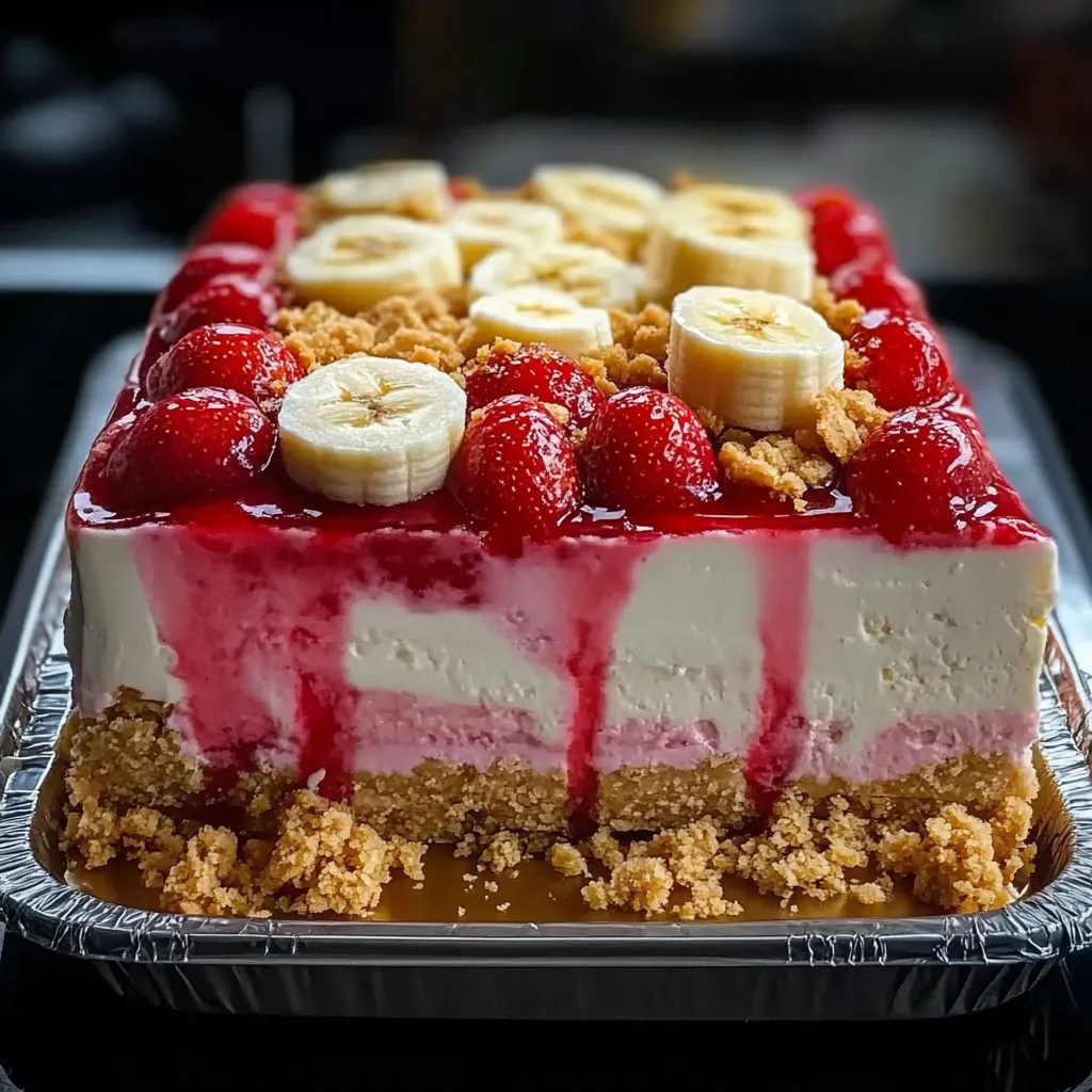 Strawberry cheesecake with crunch topping