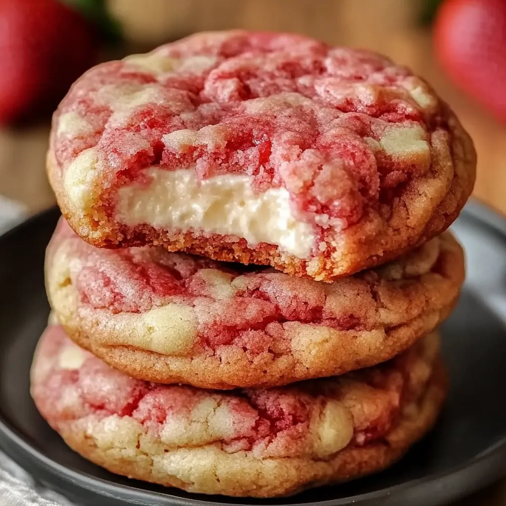 Strawberry stuffed cookies