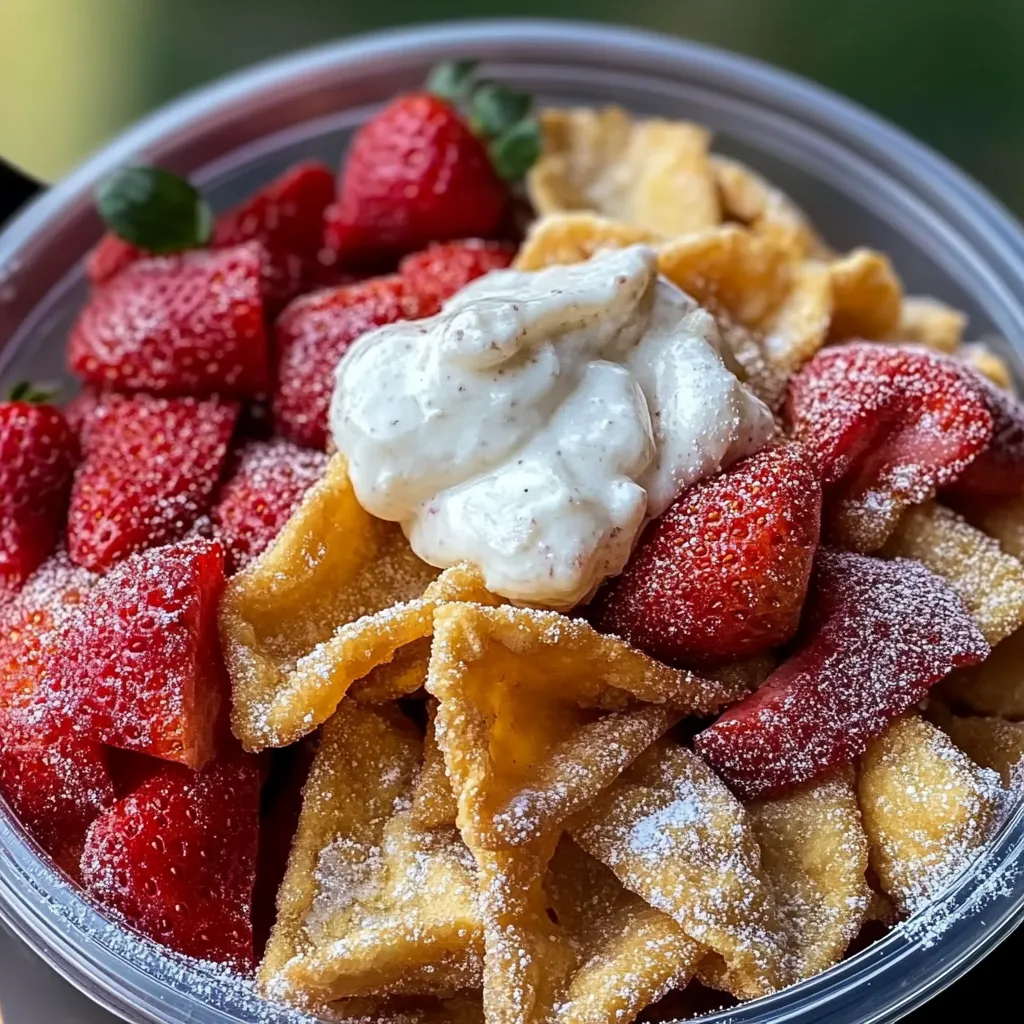 Dessert nachos with cheesecake