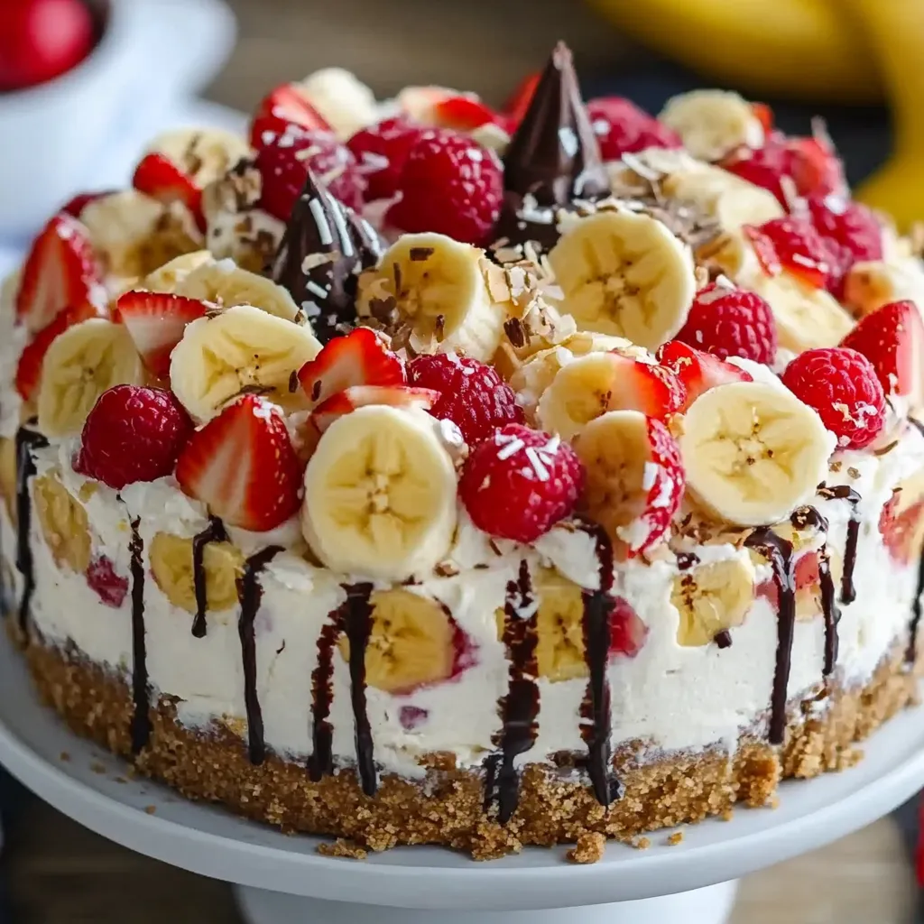 No-bake banana split dessert