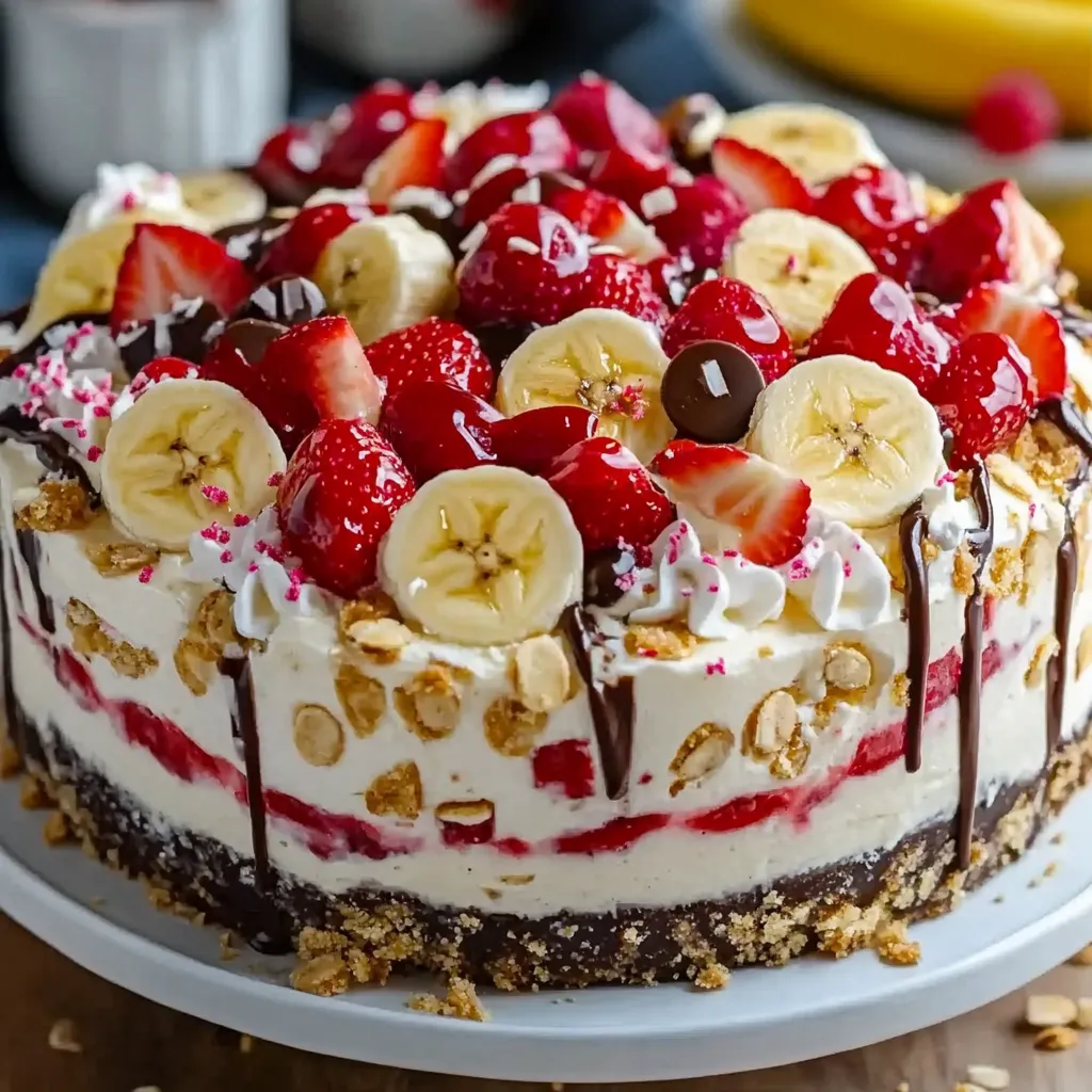 Easy banana cheesecake